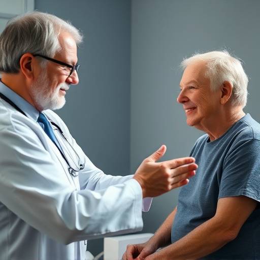 A doctor examining a patient, representing healthcare services