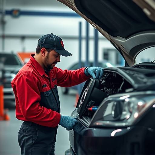 A mechanic working on a car at AutoFix Solutions in Cape Town