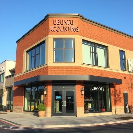 Exterior of the 'Ubuntu Accounting' office building